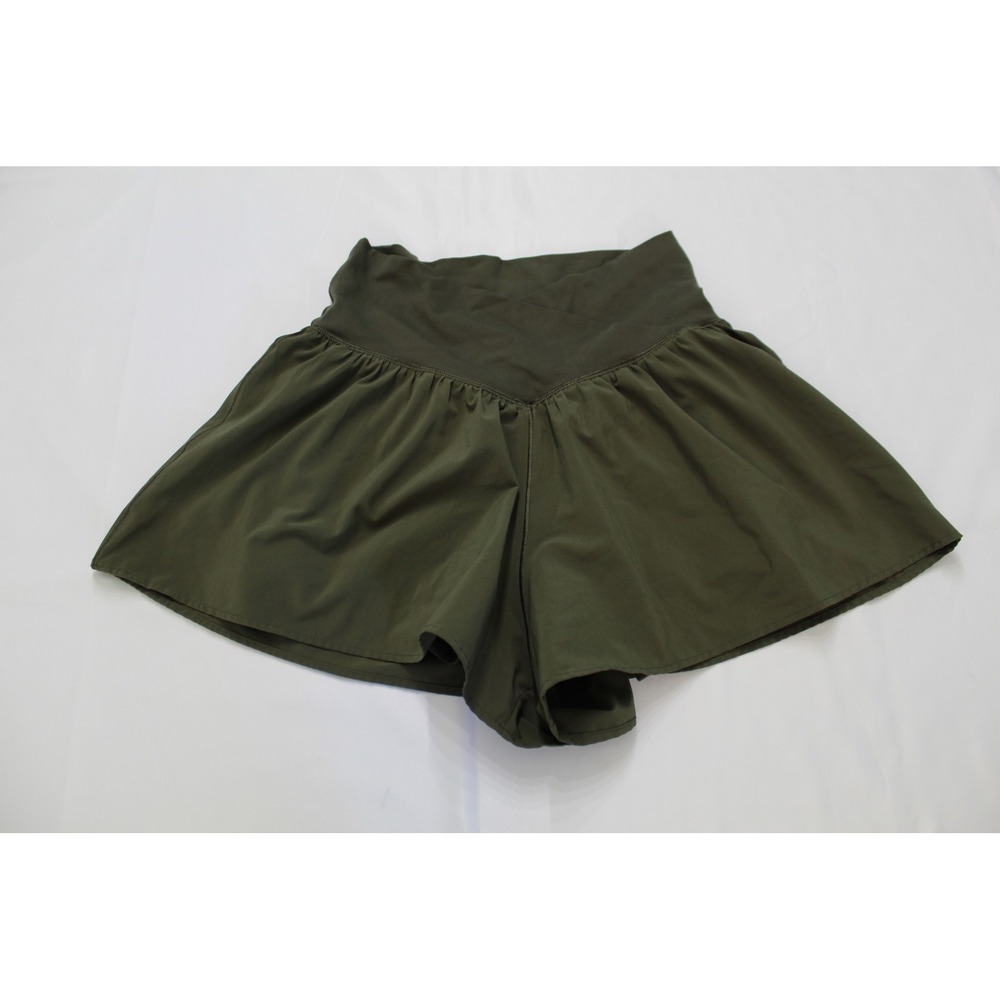 OFFLINE by Aerie Real Me Crossover V-Waist Flowy Skort Shorts Olive Green‎ Small